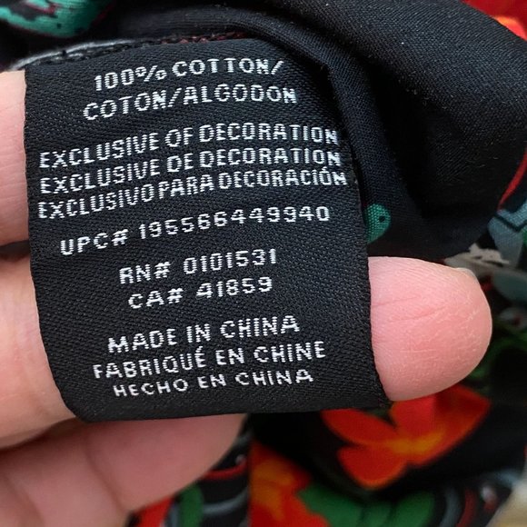 Coca-Cola Black Men XXL Hawaiian Button Up Shirt Floral Tropical Print - Picture 10 of 10